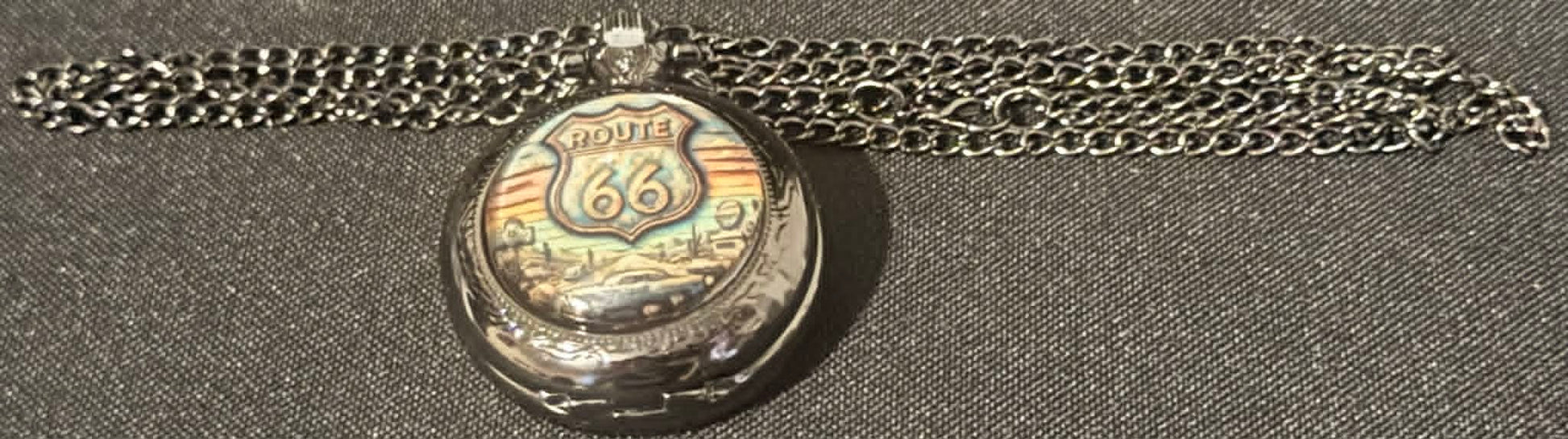 Route 66  Miniature Pocket Watch