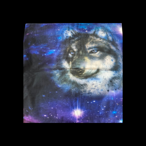 Mystical Galaxy Wolf Cushion Cover