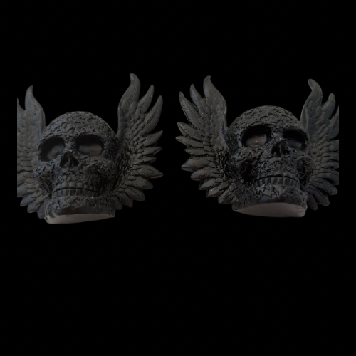 Gothic Angel Wing Skull Figurines