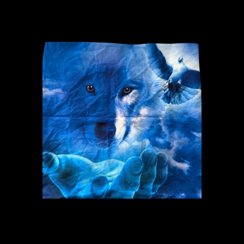 Spirit of the Blue Wolf Cushion Cover 🐺🕊️💙