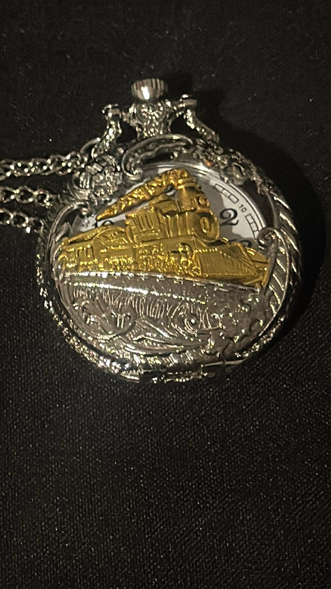 Modern train pocket watch
