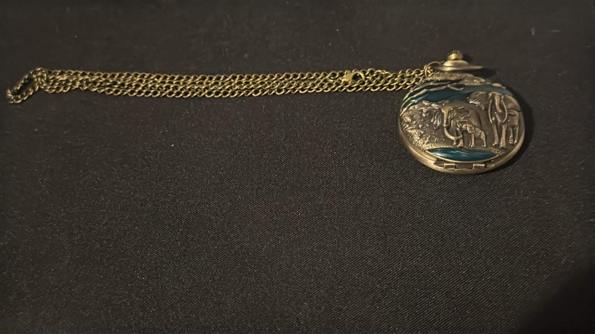 Indian elephant full size pocket watch